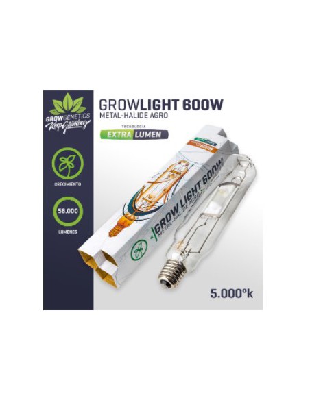 Ampolleta Haluro Metal 600W Extra Lumen - Grow Genetics