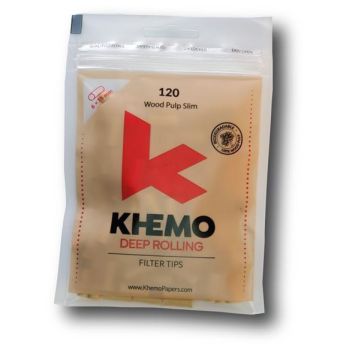 Khemo Filtro Slim Pulpa de Madera Caja 10 Bolsas 120 Unidades