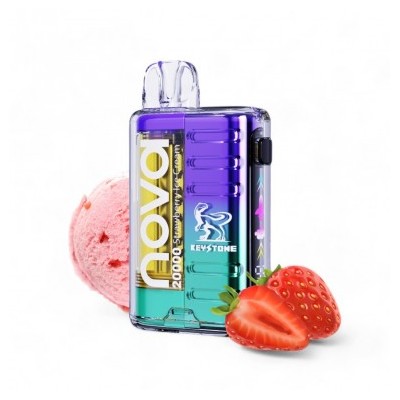 VAPORIZADOR DESECHABLE NOVA 20000 ZERO STRAWBERRY ICE CREAM-KEYSTONE