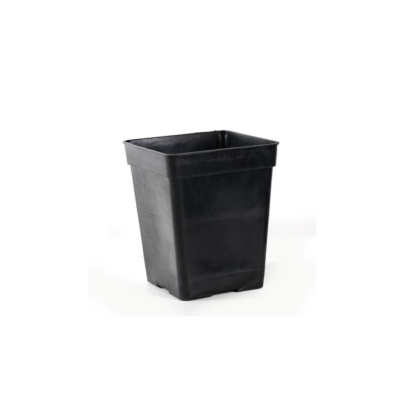 Maceta Cuadrada Negra 22X22X26Cm 11Lts 25Uds