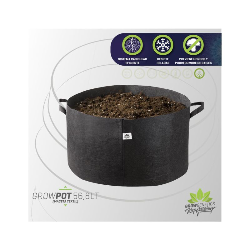 Maceta Textil 56.8 Lt (Pack 5 Unid) - Grow Genetics
