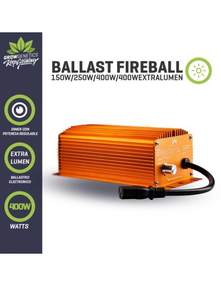 Balastro Electronico Regulable Extra Lumen 400W Fireball - Grow Genetics