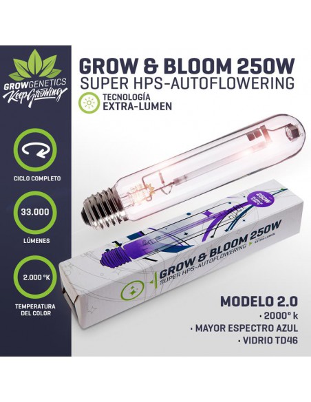 Ampolleta Grow & Bloom 250W - Grow Genetics