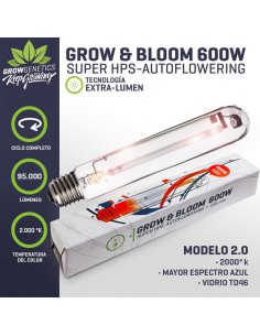 Ampolleta Grow & Bloom 600W...