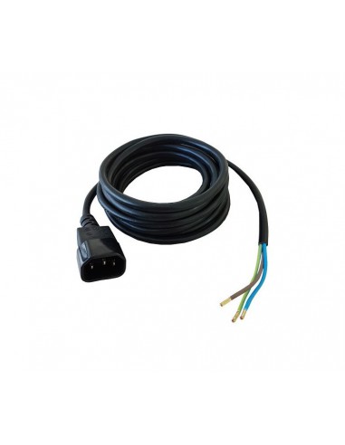 Cable IEC Macho, de color negro de 3mt de largo con 0,75mm de diámetro. Necesario para conectar el balastro.